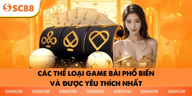 Các thể loại game bài phổ biến và được yêu thích nhất