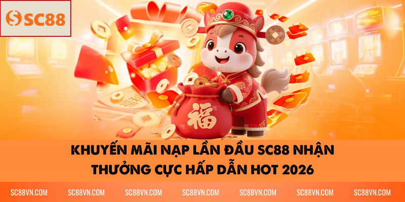 Khuyến Mãi Nạp Lần Đầu SC88 Nhận Thưởng Cực Hấp Dẫn Hot 2026